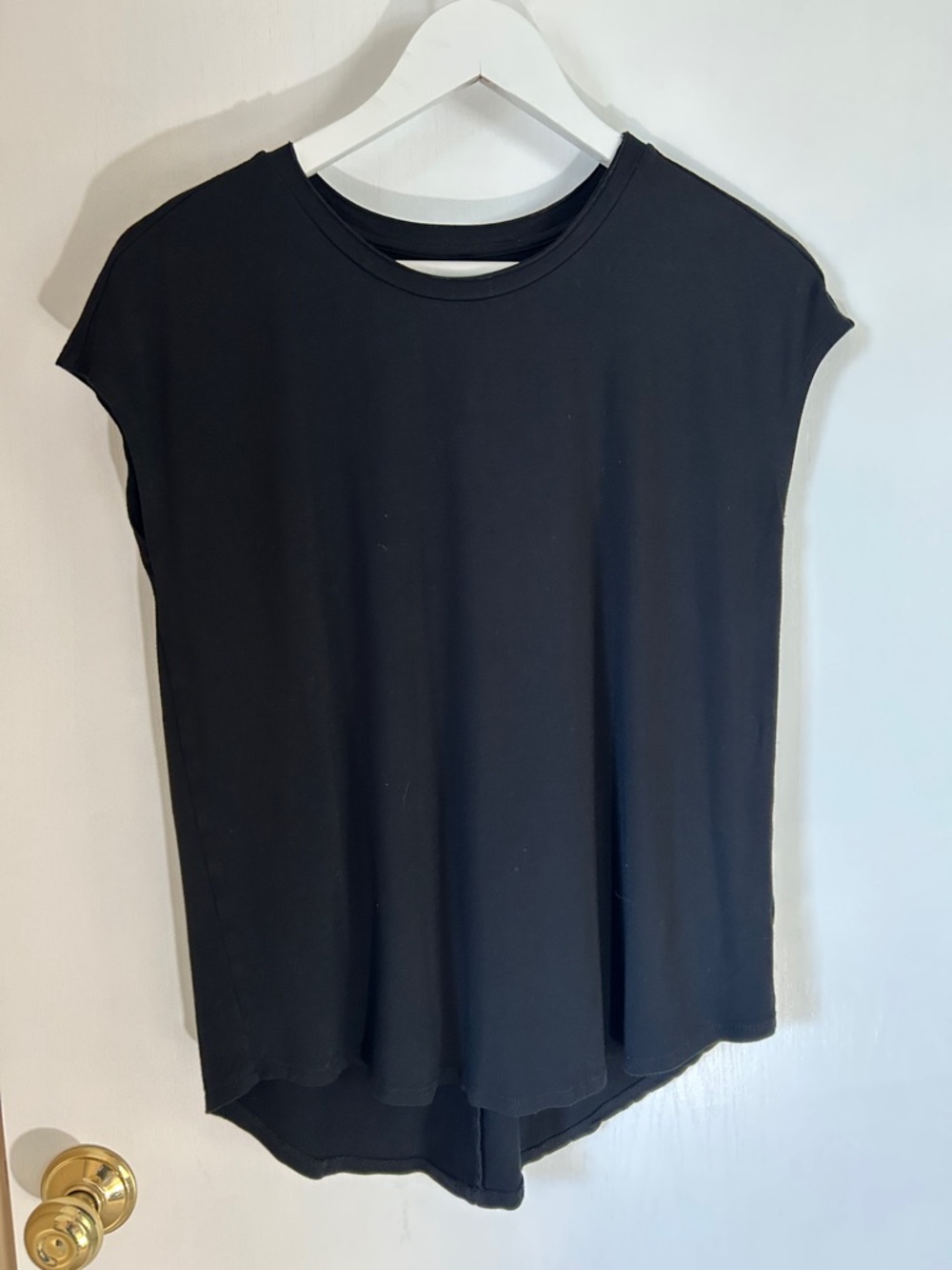 NIC+ZOE Black Cap Sleeve Tee Small